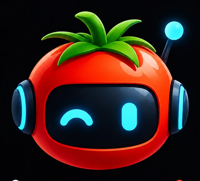 Mascote da Ai.Tomatize: um tomate-robô